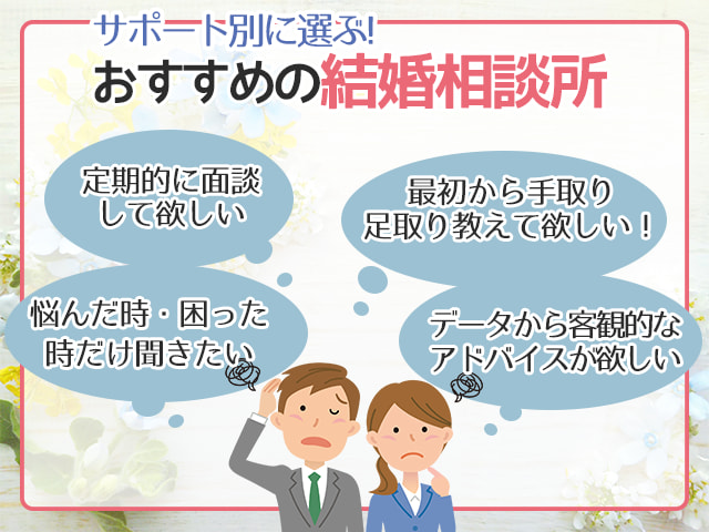 サポート別に選ぶ!おすすめの結婚相談所